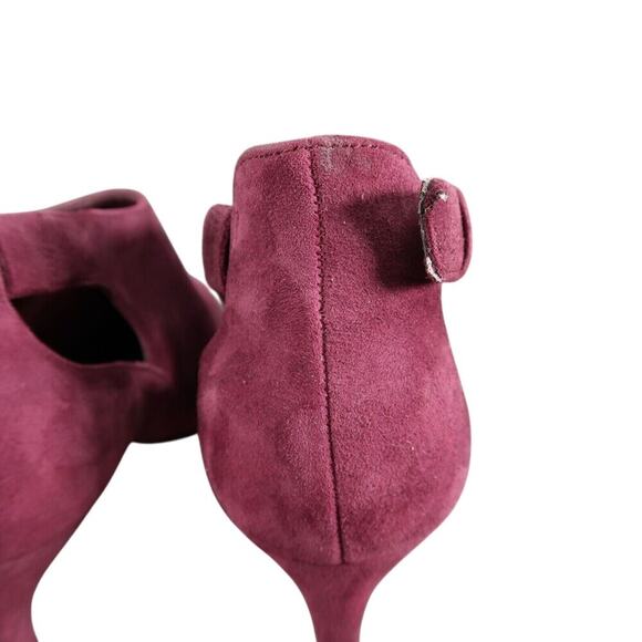 Calvin Klein Shoes Womens 9 Pump Booties Pointed Toe Suede Career Fashion Purple - Picture 8 of 16